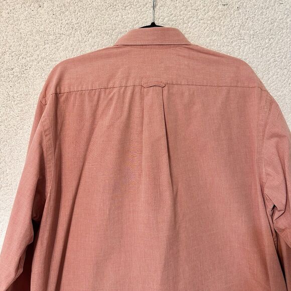 IZOD Dress Shirt Mens L 100% Cotton Long Sleeve Collared Button‎ Down - Picture 10 of 14